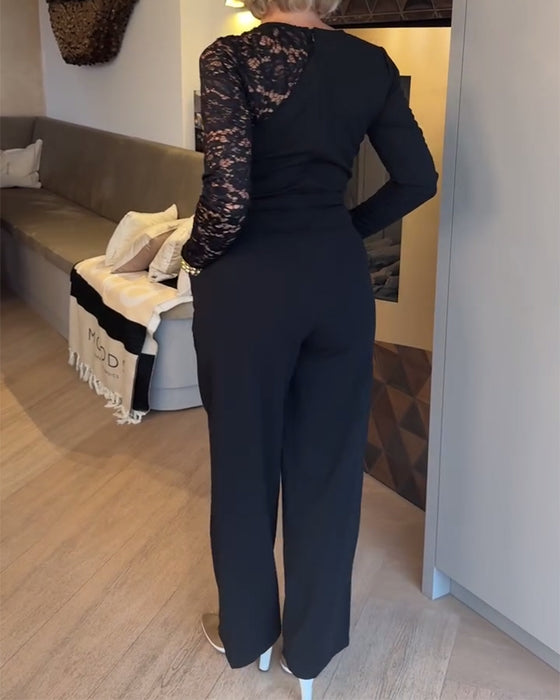 Patchwork Lace Knit Top