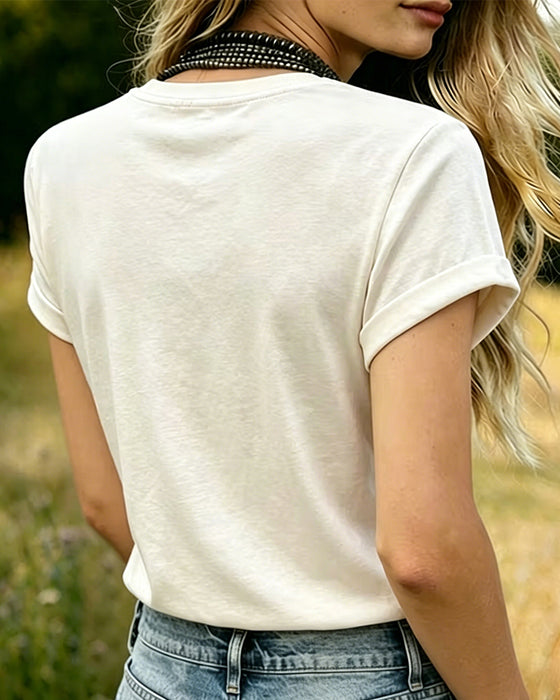 Retro-Print Loose-Fit Short-Sleeve T-Shirt