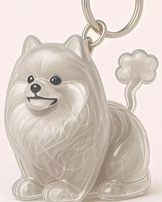 Dog Hair Keepsake Keychain - Memory Capsule Pendant