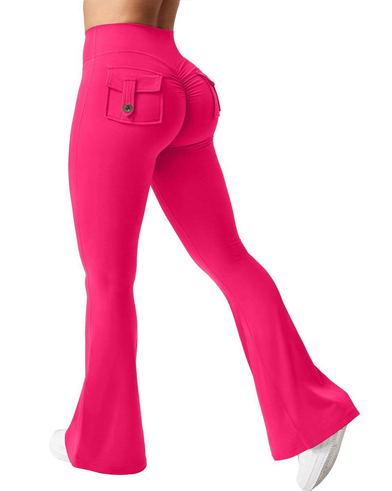 Elastic Quick-Drying Flared Sports Yoga Pants