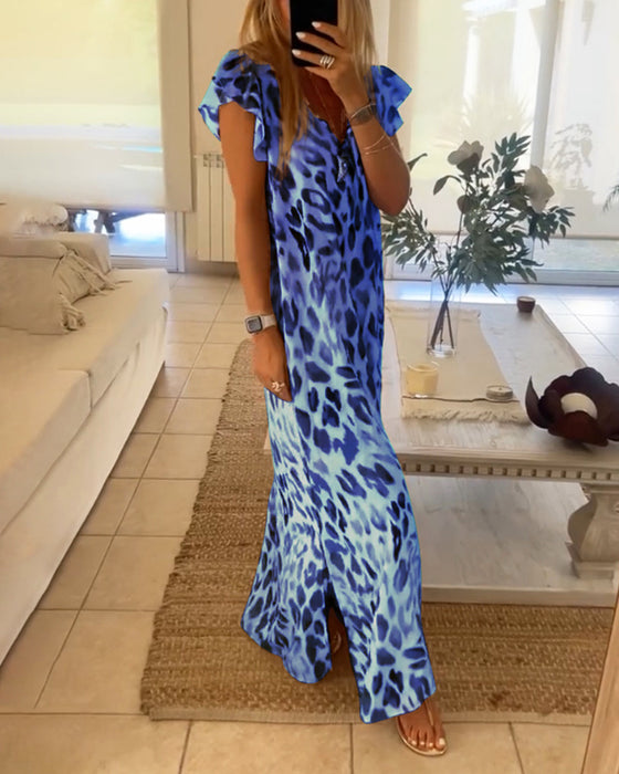 Short sleeve retro style dress