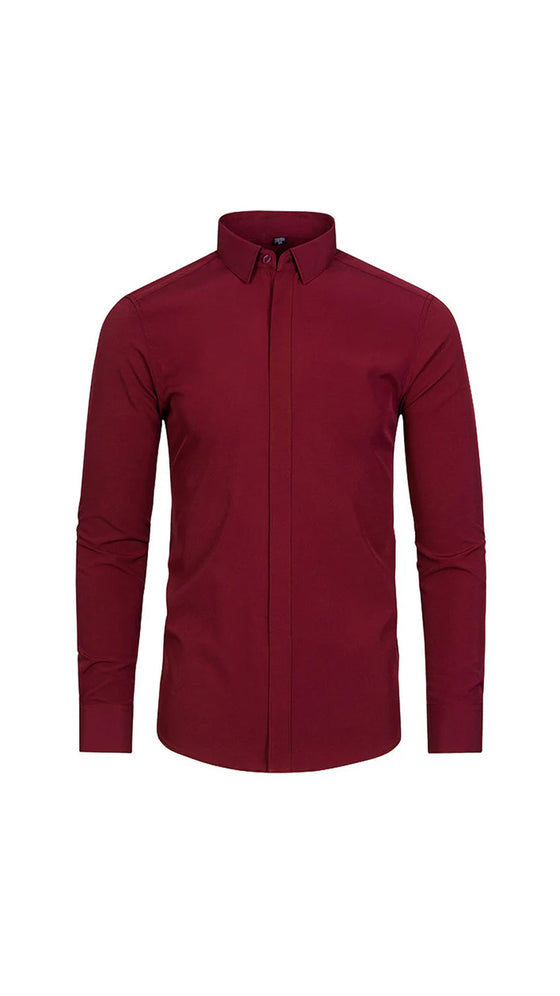 Men's Solid Long Sleeve Shirt