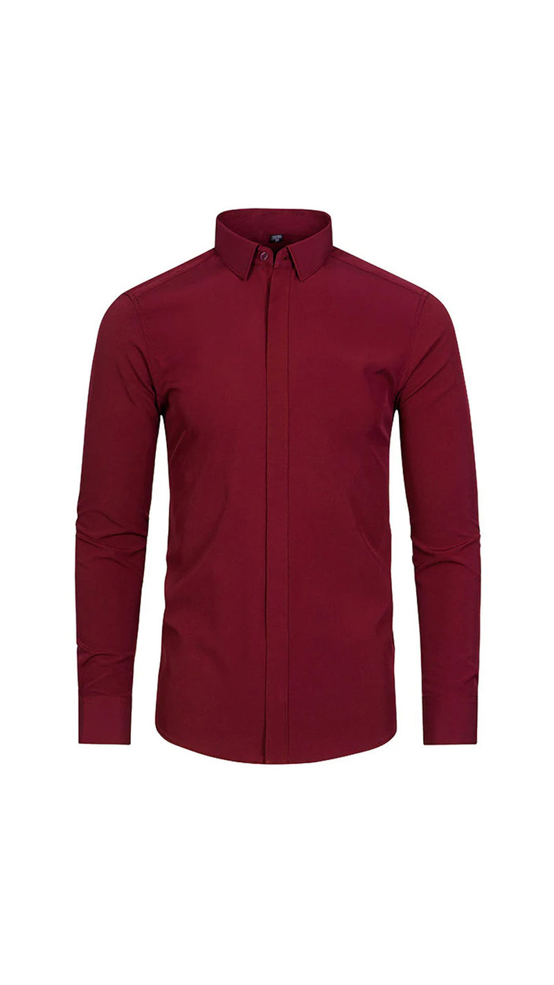 Men's Solid Long Sleeve Shirt