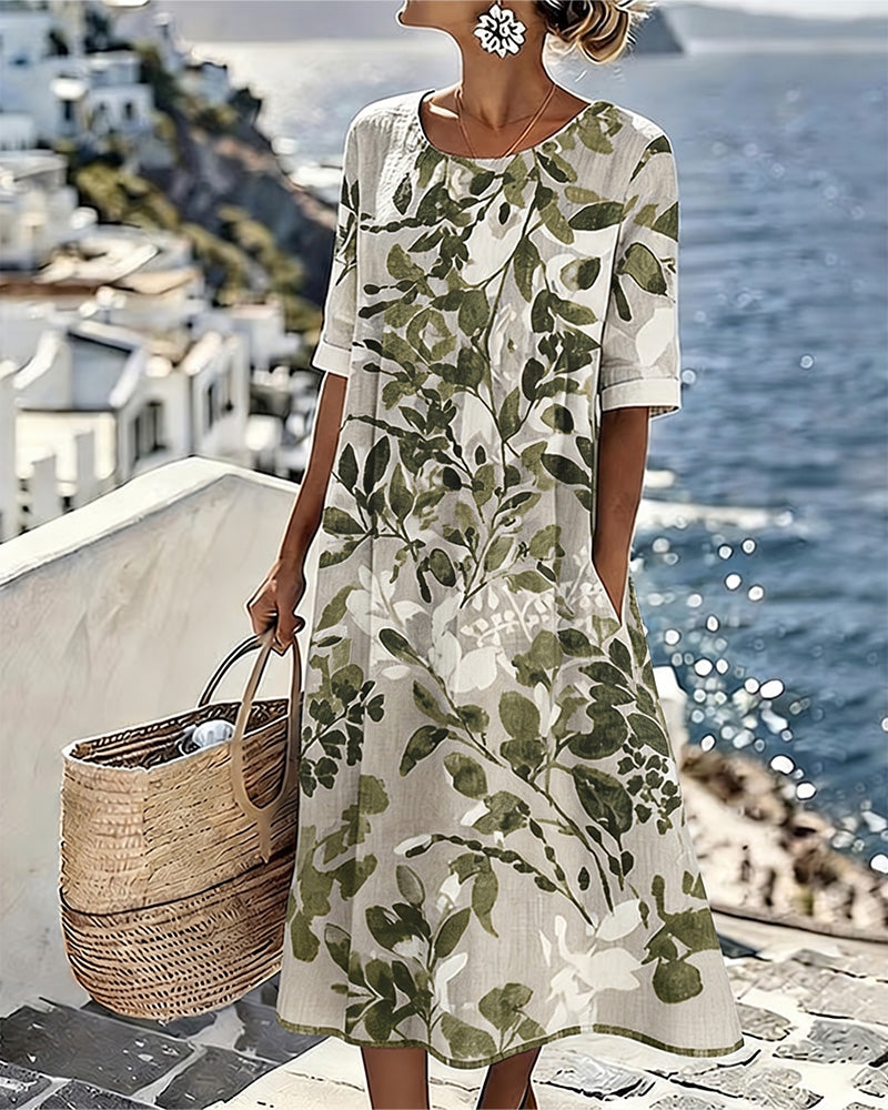 Printed Shift Dress