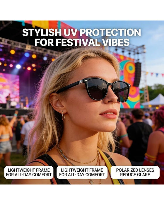 Large-Frame Polarized Sunglasses