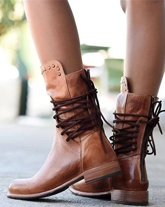 🔥 Latest 2025 🔥 Vintage Women's Boots With Side Lacing