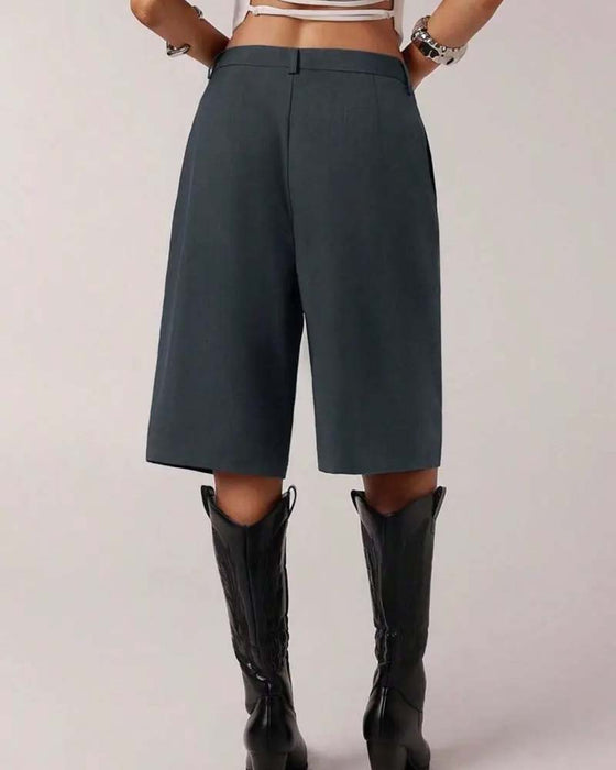 Bermuda Straight Leg Pocket Casual Blazer Pant
