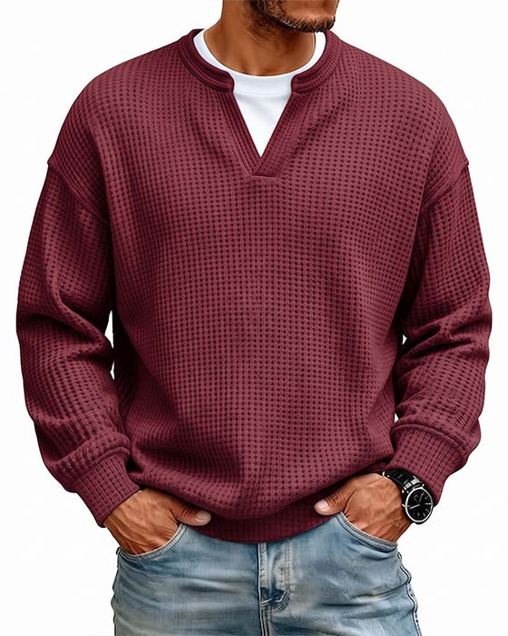Men's Crewneck Fake Layered Sweatshirt