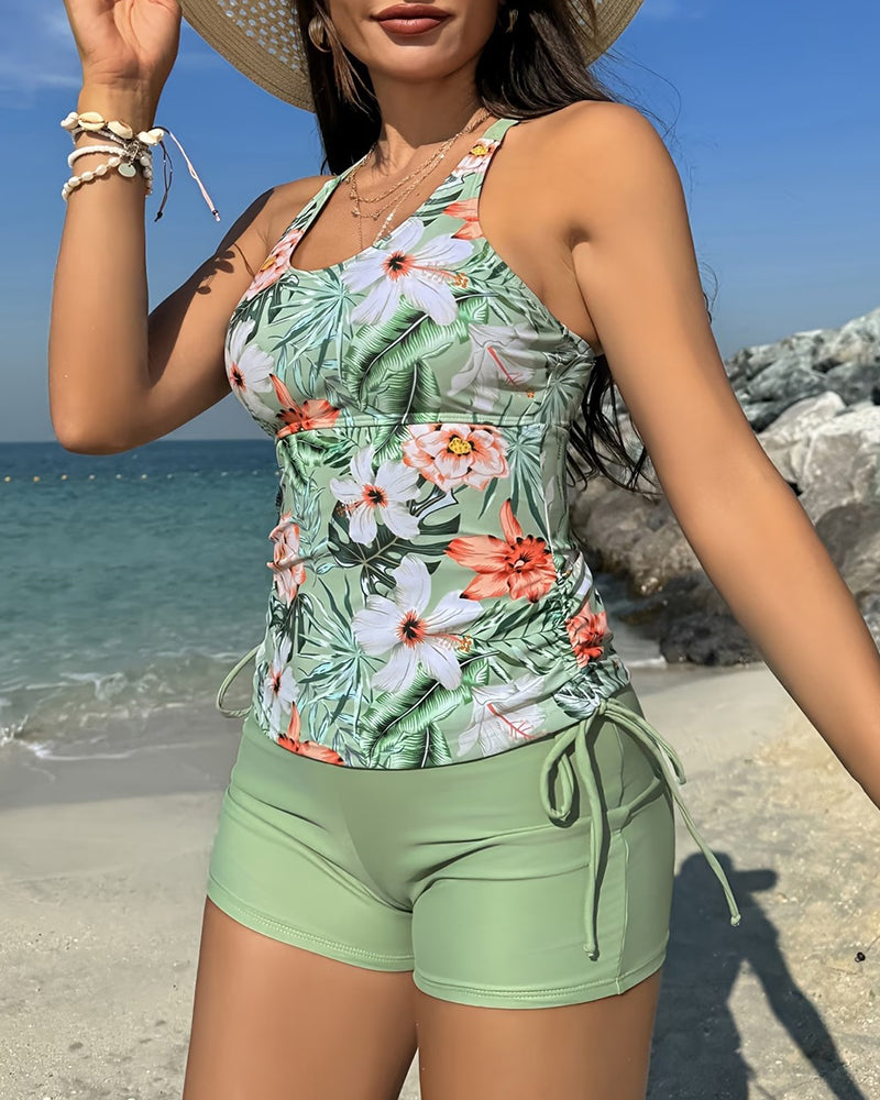 Floral Boxer Tankini