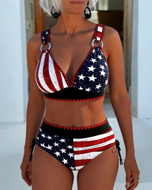 High Waist Printed Bikini