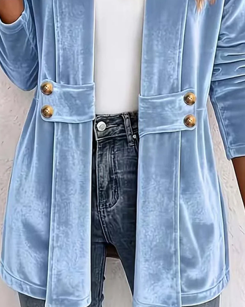 Velvet Mid-Length Coat