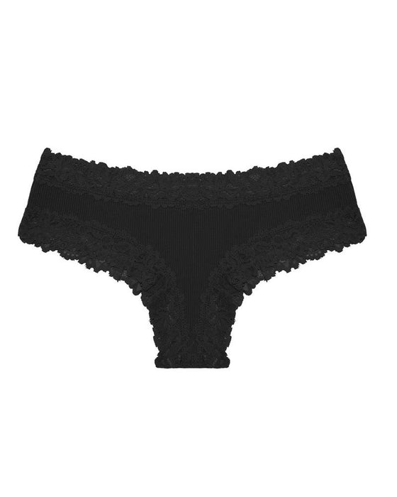 Ribbed-edge triangle panties
