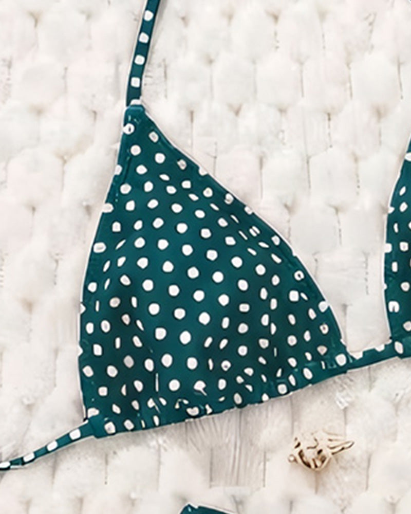Strappy Polka Dot Bikini
