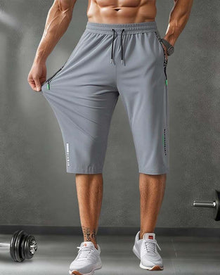 Elastic Waist Capri Quick-Dry Sports Pants