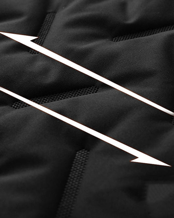 Unisex Winter Warm Casual Sleeveless Quilted Vest With Fleece Lining