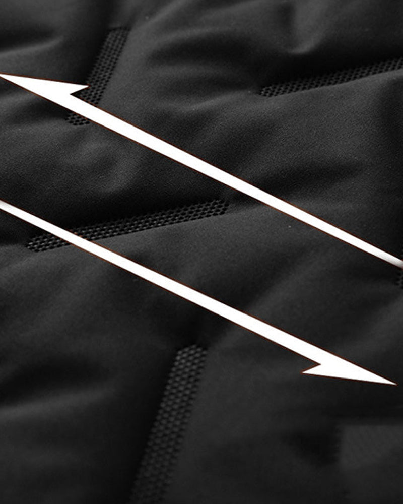 Unisex Winter Warm Casual Sleeveless Quilted Vest With Fleece Lining