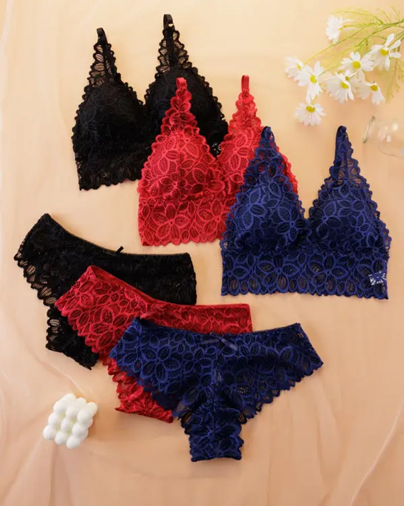 Women's Lace Romantic Underwear Set