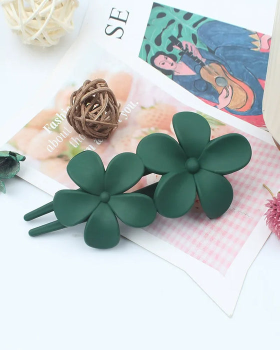 Girls‘ Floral Back Hair Clips