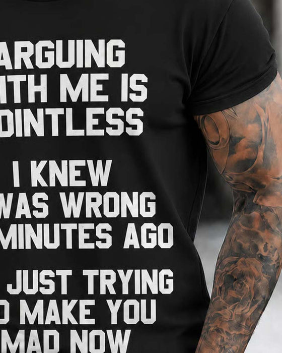Men's Crew Neck Letter T-Shirt