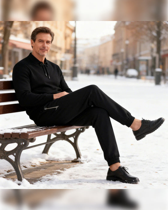 Men's Warm-Lined Waterproof Drawstring Trousers