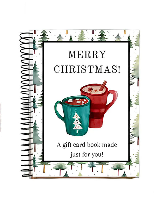 Christmas Gift Card Book – DIY Spiral Bound, 5x7 Inch, Colorful, Personalized Holder for Family, Friends & Students