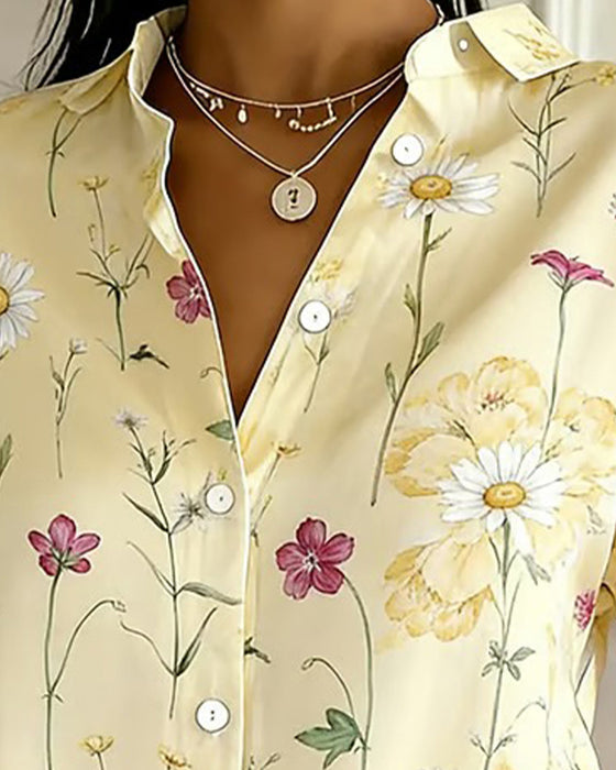 Fresh Floral Print Shirt