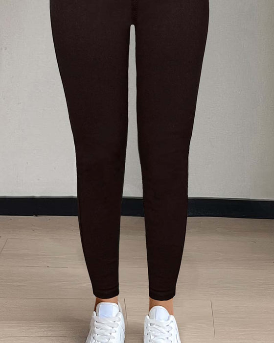 Women's Pocket Solid Skinny Casual Pant