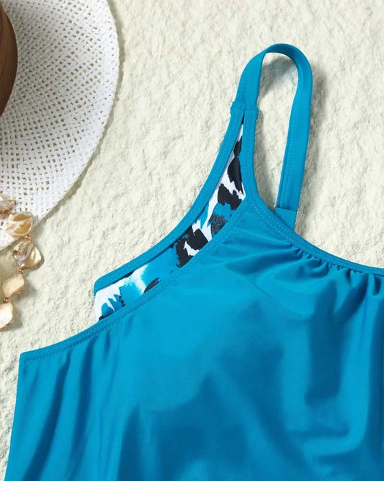 Floral Print Boy Shorts Tankini