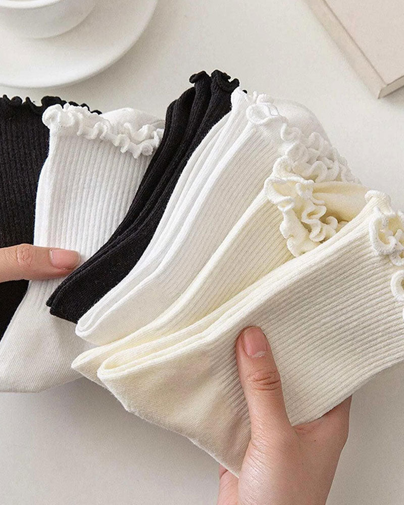 Women's Frill Trim socks (6 pairs)