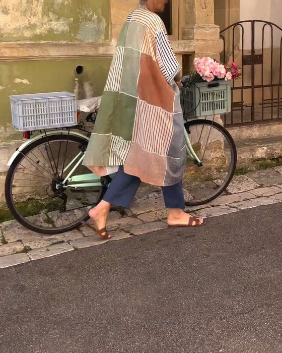 Plaid Striped Patchwork Loose Dress