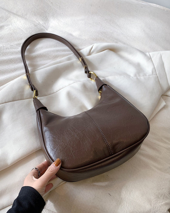 Waxed Leather Underarm Bag