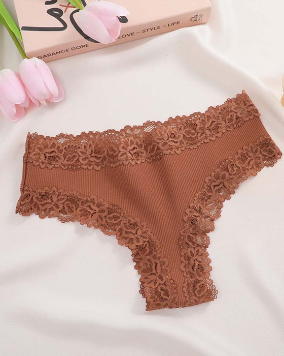 Ribbed-edge triangle panties