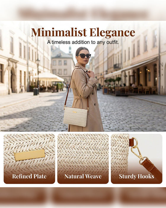 Shoulder Clutch Bag – Lightweight, Versatile, Metallic Accents ✨