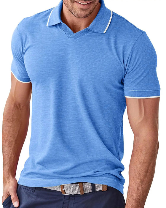 Men's Lapel Short-Sleeved T-Shirt