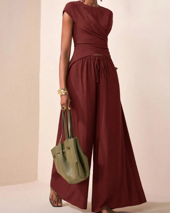 Cross Straps Two-Piece Set