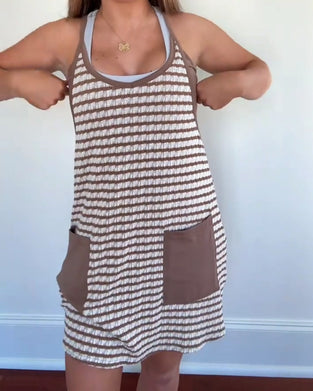 Womens Tennis Athletic Dress Mini Romper Dress