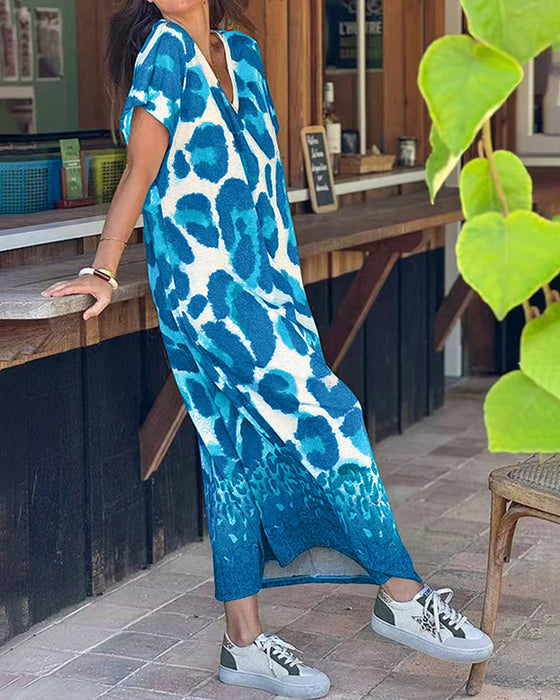 Loose Leopard Print Dress
