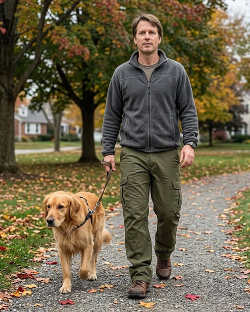 Elastic Waist Double Pocket Cargo Pants
