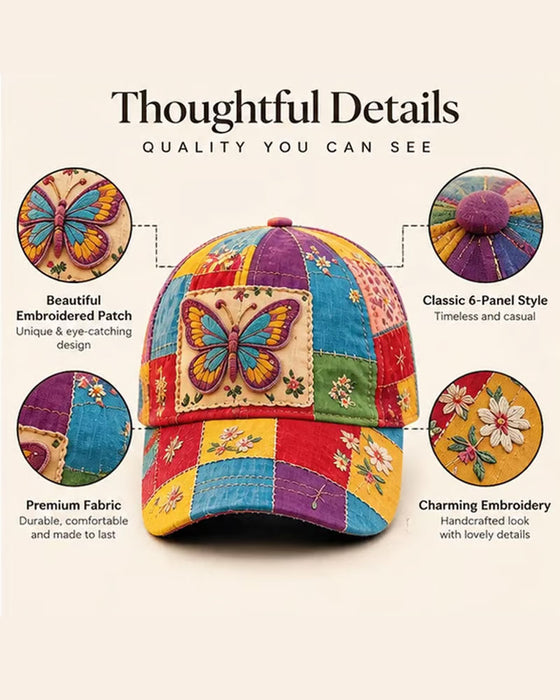 Butterfly Embroidered Baseball Cap