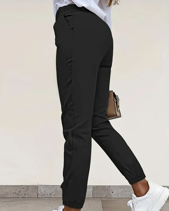 Pocket Slim-Fit Cropped Pants