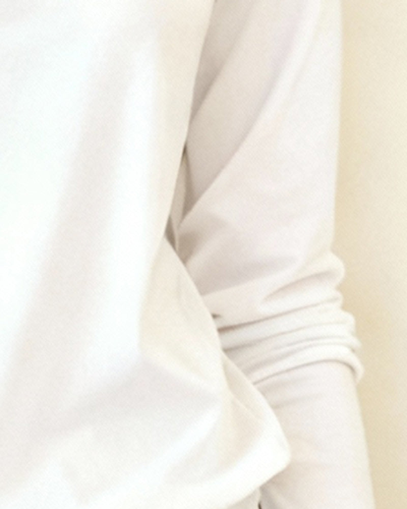 100% Cotton Crew Neck Casual Top