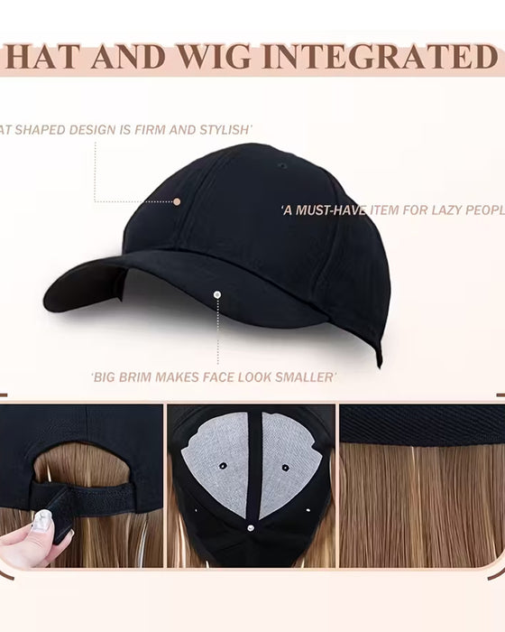 Natural-Looking Baseball Cap Hair Extension for Women