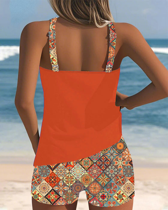 Sleeveless Beach Pants Two-Piece Tankini