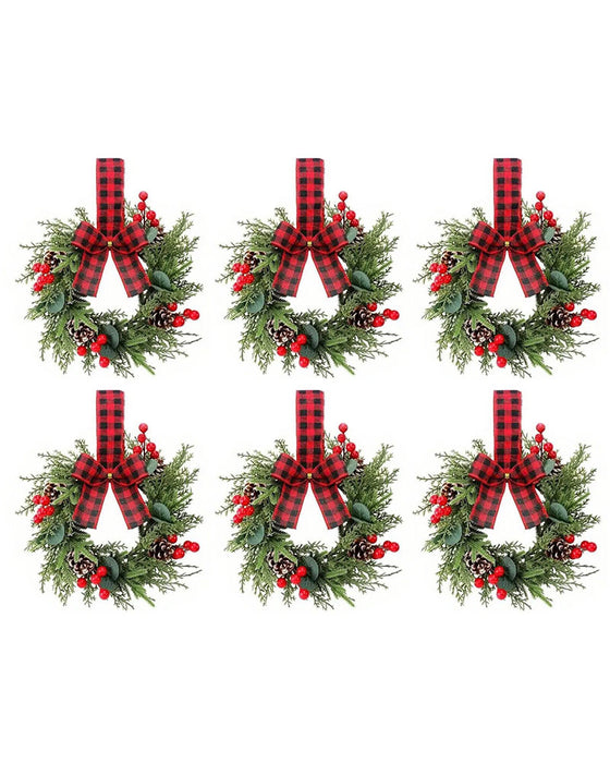 Artificial Christmas Cabinet Wreaths