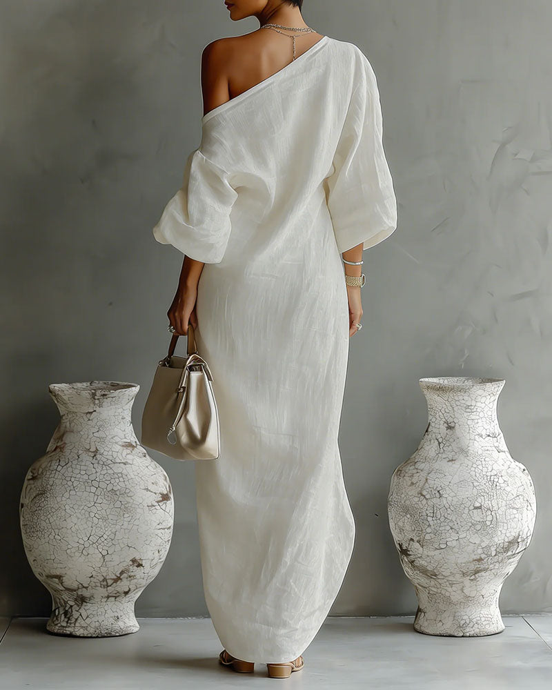 Fashionable Off-Shoulder Long Dress