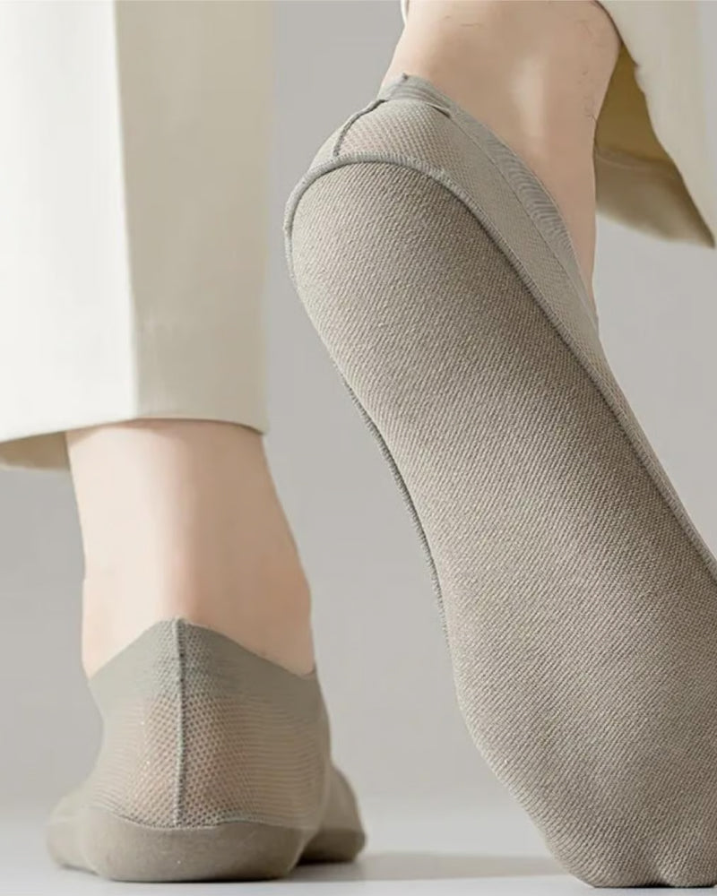 Ultra Thin Liner Socks Non Slip ComBed Cotton No Show Socks