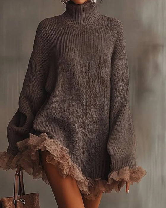 Elegant Sweater & Camisole Dress Set