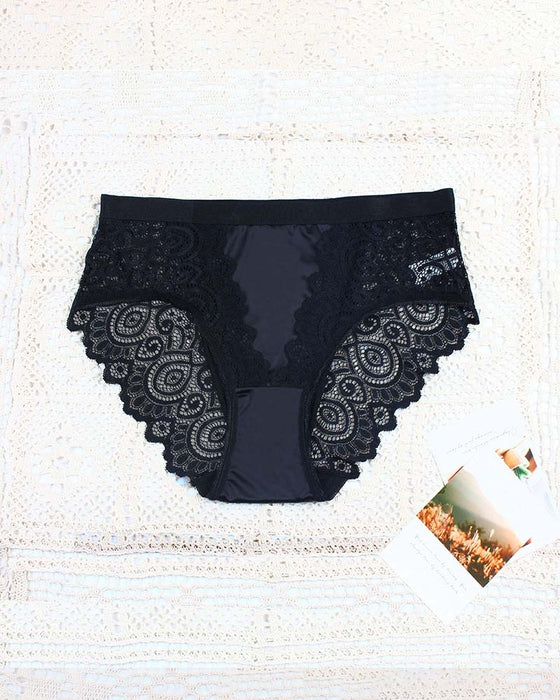 Women's High Waist Contrast Panties Set