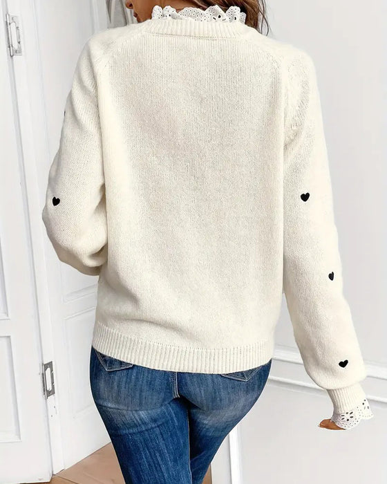 Casual Heart Fashion Pullover