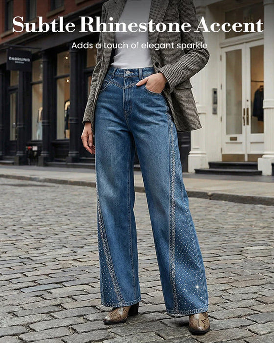 Loose-Fitting Washed Straight-Leg Jeans